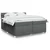 vidaXL Box spring postelja z vzmetnico temno siva 200x200 cm blago