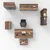 Hanah Home Kancelarijski set Braon