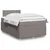 Vidaxl Box spring postelja z vzmetnico taupe 120x200 cm blago