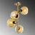 Opviq Luster Benek-15-14504, 40x40x55cm, IP20, Zlatno-žute boje