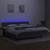 vidaXL Box spring postelja z vzmetnico LED temno siva 200x200 cm blago