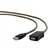 UAE-01-10M Gembird USB 2.0 active extension cable, black color, bulk package, 10m