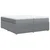 Vidaxl Box spring postelja z vzmetnico svetlo siva 200x200 cm blago
