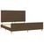 Vidaxl Posteljni okvir brez vzmetnice temno rjav 160x200 cm blago