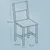 Songmics Set jedilnih stolov 36x466x871 cm siva