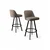 HANAH HOME Set barskih stolica (6 komada) Atex Cappuccino Black