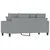 Vidaxl Dvosed svetlo siv 140 cm blago