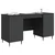 Stol s policom Crna 142,5 x 50 x 75 cm Konstruirano drvo