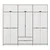 Hanah home Ormar Elina 277x253x52cm Belo-Bež