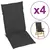 Jastuci za vrtne stolice 4 kom antracit 120x50x3 cm od tkanine