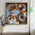 WallXpert uramljena MDF slika DOS045-50, dve mačke i dva psa gledaju odozgo u kameru, 50 x 50 cm