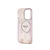 GUESS IML Glitter Peony Gold Maska za telefon iPhone 14 Pro, MagSafe, Roze