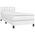 Krevet box spring s madracem LED bijeli 90x190 cm umjetna koža