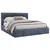 MID.YOU OBLAZINJENA POSTELJA 160 cm x 200 cm , les, tekstil, leseni material modrosiva