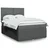 Vidaxl Box spring postelja z vzmetnico temno siva 160x200 cm blago