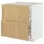 METOD / MAXIMERA Pod.element, 2fronta/2vis.fioke, bela/Forsbacka hrastovina, 80x60 cm