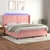 Krevet box spring s madracem LED ružičasti 200x200cm baršunasti