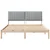 vidaXL Konstrukcija postelje z vzglavjem Rjava 150 x 200 cm blago