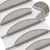 Prostirke za stepenice 10 kom 56x17x3 cm poluokrugle boje taupe