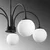 Opviq Luster Sferis-13935, 70cm, IP20, Crno-beli