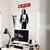 Wallity Zidna dekoracija Banksy Metal 05, 39 x 84 cm, Crna