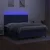 Vidaxl Box spring postelja z vzmetnico LED modra 180x200 cm blago