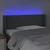 Vidaxl LED posteljno vzglavje temno sivo 83x16x78/88 cm blago