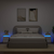 Noćni ormarići s LED svjetlima 2 kom bijeli 35 x 39 x 55 cm