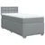vidaXL Box spring postelja z vzmetnico svetlo siva 90x200 cm blago