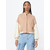 Womens Oversized 2 Tone College Terry Jacket Amber/White Sand