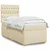 vidaXL vidaXL Box spring postelja z vzmetnico krem 100x200 cm blago, (21291757)