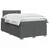 vidaXL Postelja boxspring z vzmetnico Temno siva 120 x 190 cm Blago