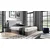 Boxspring postelja Wood 4 - 120x200 cm - temni hrast