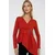 Trend Alacati Stili Ženska bluza dugih rukava Alc-X12967, Crvena