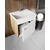 Skye Decor Set kupatilskog ormarića sa umivaonikom i ogledalom, 2 dela, Beli
