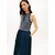 Tommy Hilfiger Ženska duga haljina WW0WW49628, Teget-bela