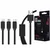shumee Maxlife 3v1 USB kabel - Lightning + USB-C + microUSB 1,0 m 2,1A črne barve