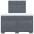 vidaXL Box spring postelja z vzmetnico temno siv 120x190 cm žamet
