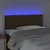 Vidaxl LED posteljno vzglavje temno rjavo 100x5x78/88 cm blago