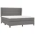 Vidaxl Box spring postelja z vzmetnico temno siva 160x200 cm blago
