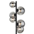 Globo 56133-6S - LED stojeća lampa RIHA 6xG9/3,5W/230V zadimljena/crna
