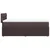 Vidaxl Box spring postelja z vzmetnico temno rjava 100x200 cm blago