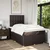 vidaXL vidaXL Box spring postelja z vzmetnico temno rjava 120x190 cm blago, (21307415)