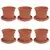 Saksije za biljke 6 pcs Crvena cigla O 12,5 x 10 cm Plastika