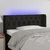 Vidaxl LED posteljno vzglavje črno 103x16x78/88 cm blago