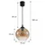 Brilagi - LED luster na lanku R GLASS 1xE27/60W/230V prečnik 18 cm crna/dimljeno-braon
