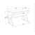 Hanah Home Radni sto Wake, 120x72,8x60 cm, Beli
