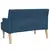 Klupa s jastucima plava 113 x 64,5 x 75,5 cm od tkanine