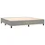 Krevet box spring s madracem LED svjetlosivi 200x200 cm baršun