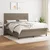 Vidaxl Box spring postelja z vzmetnico taupe 180x200 cm blago